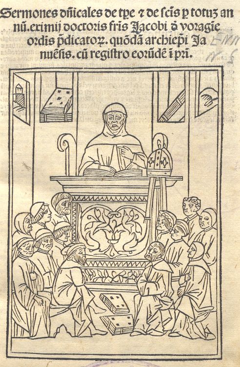 JACOBUS DE VORAGINE,SERMONUES DE TEMPORE.PAVIA 1499